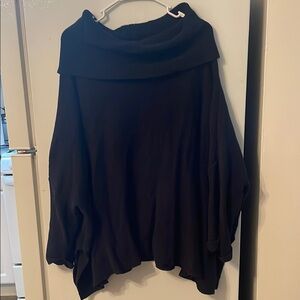Express Women’s Oversized thick neck Black Sweater
